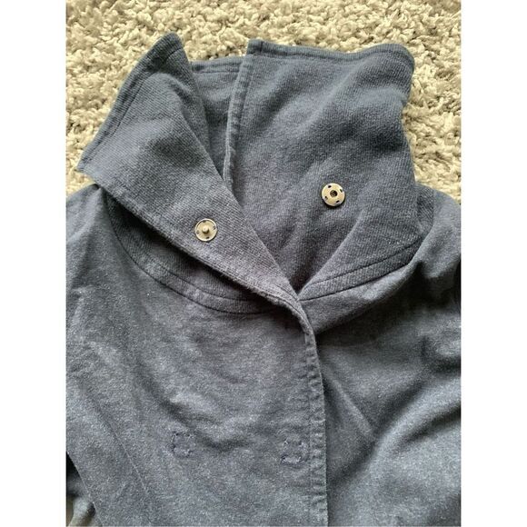 82 LULULEMON Gratitude WRAP SNAP navy blue SWEATSHIRT JACKET sz 8 - Picture 5 of 10